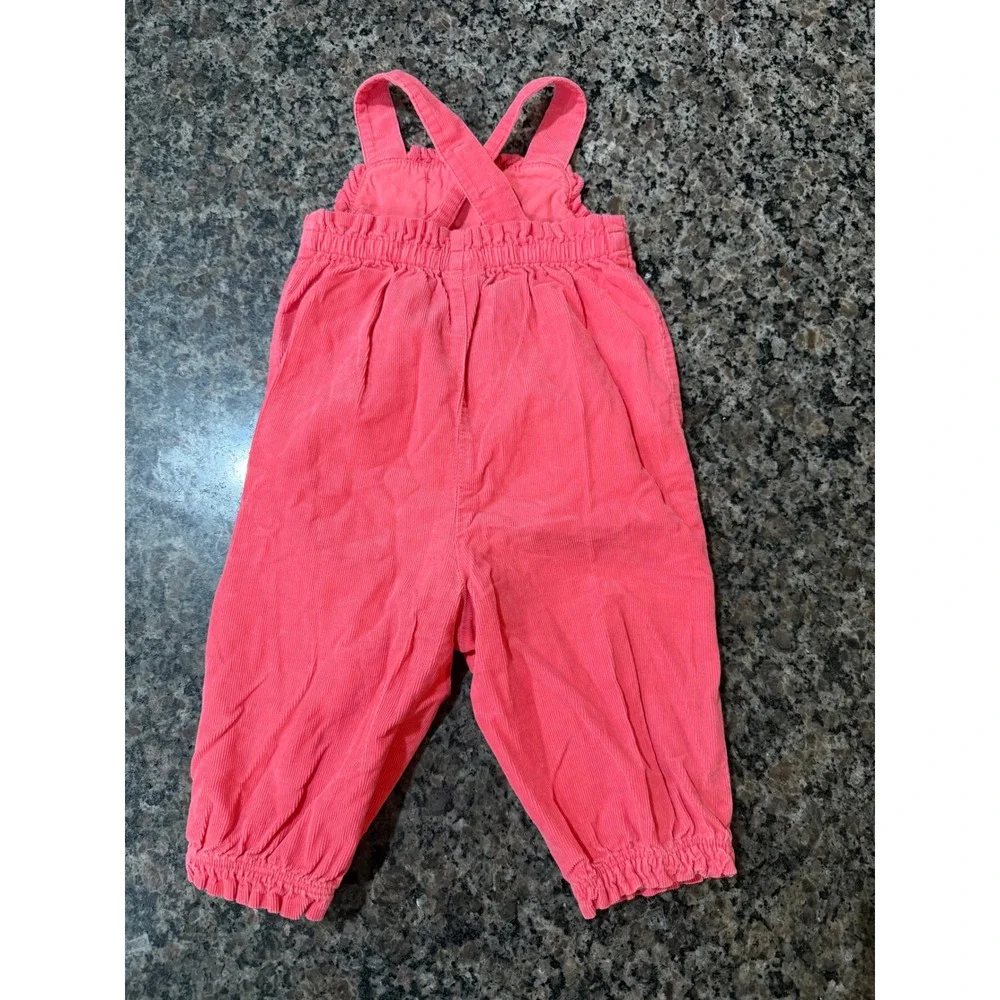 Gymboree Pink Corduroy Bunny Hot Air Balloon Overalls 6-12 Months RN70530